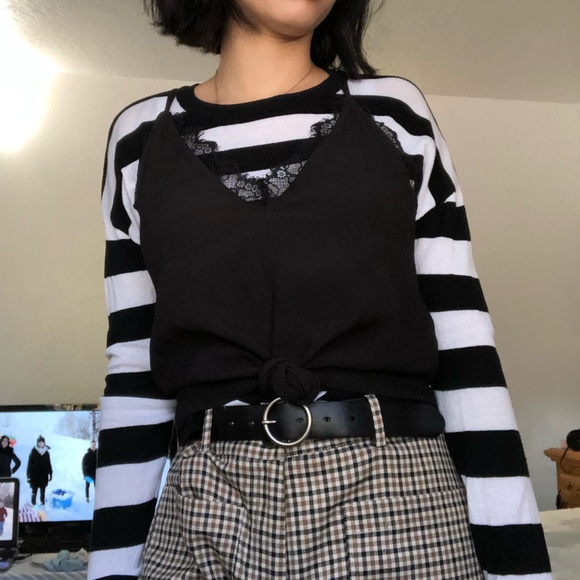 H&M Striped Crew Neck knit long sleeve Size Small - Picture 4 of 7